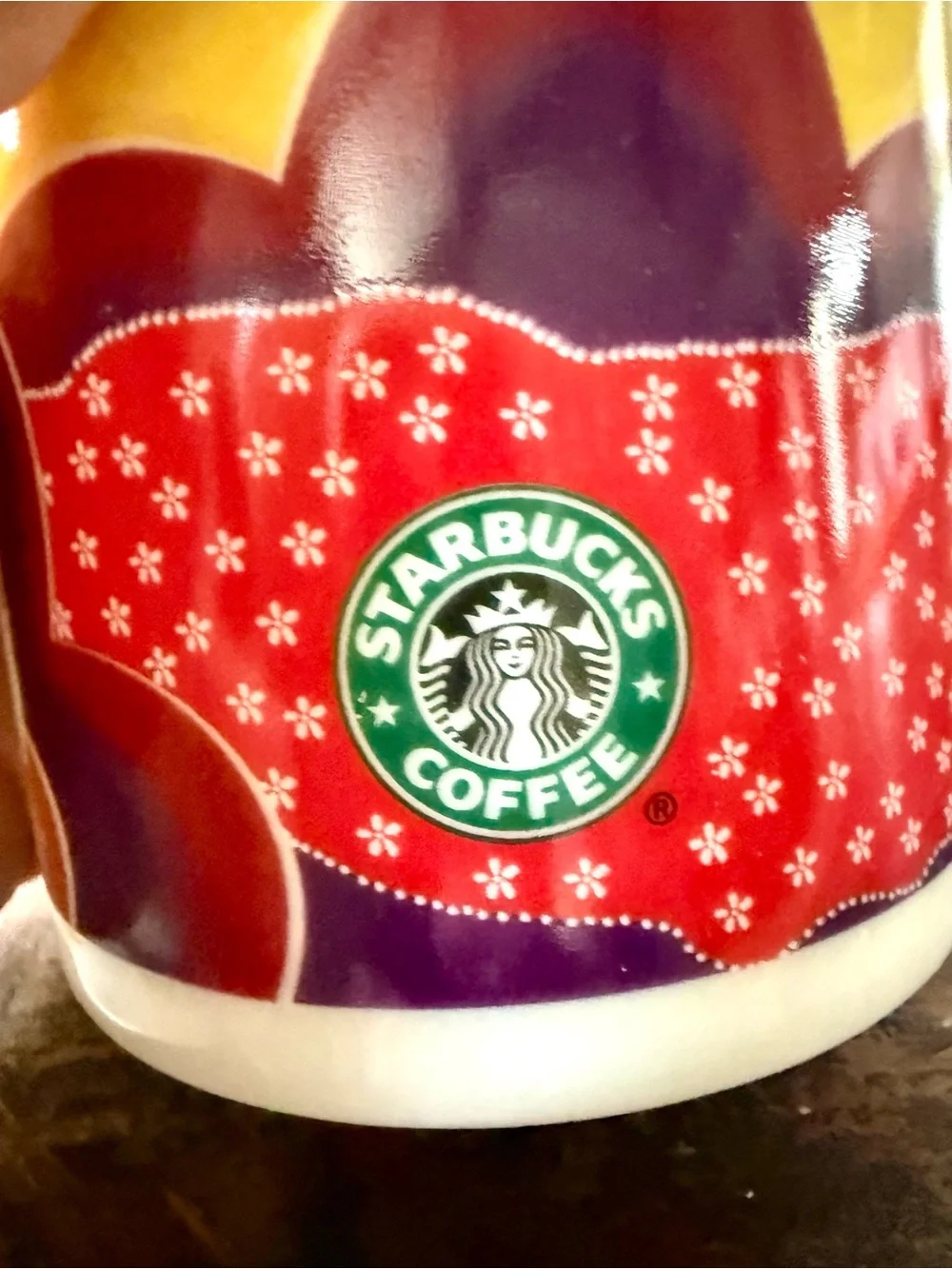 Rare Starbucks 2003 Okinawa Japan Shisa Pattern Coffee Mug